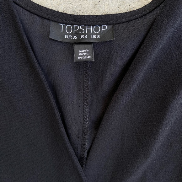TOPSHOP Dolman Short Sleeve Wrap Dress Size 4 - Picture 4 of 6